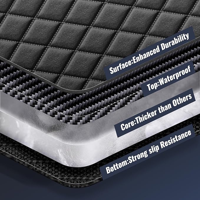 Dog Car Seat Cover, Universal Fit, Waterproof, Breathable, Machine Washable, Pet Hammock with Storage Pocket, Black (Black, Large(59" W))