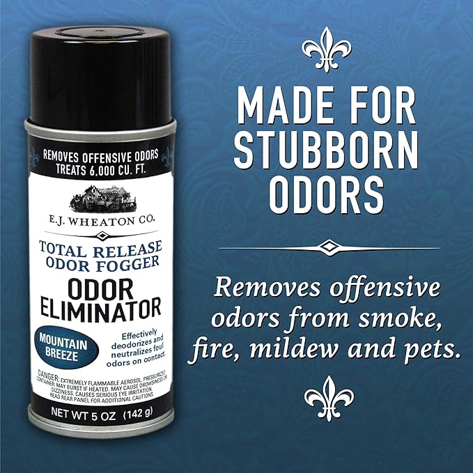 Odor Eliminator, Total Release Odor Fogger, 3 Pack, Effectively Deodorizes and Neutralizes Foul Odors on Contact, Mountain Breeze (5 OZ).
