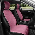 Linen Car Seat Covers for Cars, Front Car Seat Cover Protectors with Storage Bags, Anti-Slip & Soft Automotive Seat Cushion Universal Fit for Most Sedan, SUVs, Vehicles (Pink)