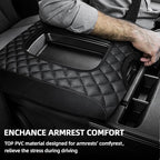Center Console Cover Compatible with Chevy Silverado 2014 2015 2016 2017 2018 with 40/20/40 Jump Seat Console, Car Armrest Protective Cover, Car Accessories (ONLY for Split Bench Jump Seat)