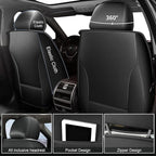 Car Seat Covers Fit for Kia Sorento 2007-2023 2024 2025 Custom Faux Leather Front Set Breathable Seat Cover Fit for Sorento (2 Seat,Black&Grey)