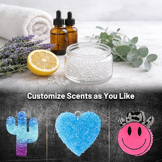 Unscented Aroma Beads for Car Freshies, 1.6LB Premium EVA Beads for DIY Car Fresheners, Freshie Supplies for Making Scented Sachets, Absorbs 28% Fragrance Oil, Heat Resistant
