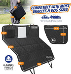 Panther Armor Hard Bottom Backseat Extender for Dogs, Dog Car Seat Cover with 2 Door Protectors, Foldable 8-Panel Dog Hammock, Waterproof Bench Seat Protector, Washable Topper