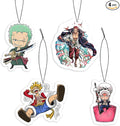 Pounchi Cool Anime Car Air Freshener Cards (4 Pack Refreshing Ice Scent) Anime Accessories for Car Interior Hanging Gift Rearview Pendant Supplies