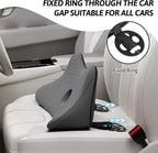Benazcap Lumbar Support Pillow for Car, Lower Back Support Pillow for Sciatica & Back Pain Relief, 2 in 1 Memory Foam Seat Cushion for Office Chair, Car Seat -Gray
