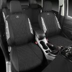 CAR PASS Oxford Bling Diamond Car Seat Covers Full Set Interior Sets, Waterproof Shining Glitter Sparkly Crystal Universal Armrest Fit 95% Automotive Truck SUV Cute Women Girl, Black Silver Rhinestone