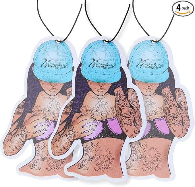 Funny Naughty Unique Car Air Fresheners Scented With Premium Oils By Fresh Fresheners (Hundred's Girl)