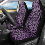 Car Seat Covers Protector Cushion for Women Men Girls Boys, Purple Leopard Print Design Car Interior Cover