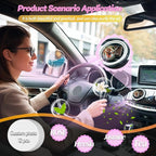 Personalized Custom Car Air Freshener, Double Sided Custom Photo, Record Player Shaped Fragrance Vent Clip, Unique and Cute Car Interior (Customize, Changpian C)