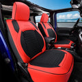 Coverado Seat Covers for Jeep Wrangler, Waterproof Leather Car Seat Cushion Full Set, Custom Seat Protector Fit for Jeep Wrangler JL 4-Door Sahara Sport Rubicon 2018-2024 (Red)