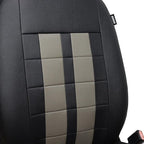 Champlus Car Seat Covers, Premium Leather Ultra Comfort and Thick 2 Front Seat Covers Racing Design, Universal Fit Automotive Sedan Cars, SUVs, Trucks, Mini Vans, Airbag Compatible, Easy to Install