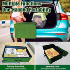 Large Portable Cat Travel Litter Box, 20x14x6.5 Inches with Zipped Lid & 10 Liners, Leak-Proof, Lightweight, Sturdy & Waterproof and Foldable for Hotels, Car, & Camping