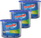 DampRid Fragrance Free Disposable Moisture Absorber with Activated Charcoal, 18 oz (Pack of 3) Odor Remover, Lasts Up to 60 Days, No Electricity Required