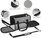 Airline Approved Pet Carrier for Cats & Small Dogs (Up to 18 Lbs) - Soft Sided Travel Carrier with Washable Pad (Grey)