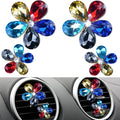 Bling Flower Car Accessories for Women Interior Aesthetic, Flower Decorative Vent Clips, Car Air Conditioner Clip Automotive Interior Decoration Fragrance-Free Aromatherapy Tablet, Add Your Own Scent