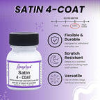 Angelus 4-Coat Clear Urethane Leather Top Coat Finisher (Satin, 1oz)