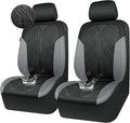 CAR PASS Waterproof Black Gray Car Seat Covers Front Seat Covers Neoprene Wetsuit,All-Weather Non-Slip Durable,Universal Fit for SUV Sedans Trucks Van Automotive,Airbag Compatible,3D Emboss Black Gray