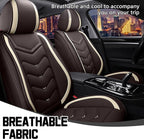 CTDS Car Seat Covers for Chevy Tahoe 2000-2026, Stylish Sport Seat Cover, Premium Nappa Leather Car Seat Cover. Automobile Seat Covers Sets.(Standard 2 Seats/Coffee Color)