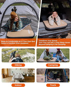 KingCamp FLEXIREST 5.0 Inflatable Sleeping Pad for Camping, No Sag PVC-Free High-Support Compact Sleeping Mat with 1100lbs Capacity & Pump Sack, Camping Mat for Camp Car Glamping Travel, Single