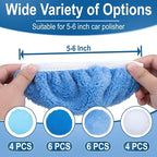 20PCS Car Orbital Buffer Polisher Pad Bonnet Set, 5-6 Inch Polishing Buffing Pads Bonnet Buffing Pad Cover, Microfiber Buffer Pads, Polisher Pads, Car Accessories for Polishing, Waxing and Cleaning