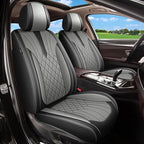 Full Set Car Seat Covers for Lexus NX 250 - NX 350 - NX 350h - NX 450h 2022 2023 2024 2025 2026: Breathable Perforated Leather Seat Cover (Black & Grey)