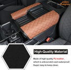 Car Leather Center Console Protector Cover Compatible with Toyota Tundra/Sequoia 2022-2026, Center Console Armrest Seat Box Cover Cushion Lid Protector Pad Waterproof Anti-Scratch Interior Accessories