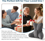 Lumbar Support Pillow (Pat. Pend) for Office Chair, Couch, Recliner & Car Seat, Ergonomic Back Support for Lower Back Comfort, with Adjustable Strap to Stay in Place, Steel Gray