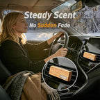 4 Packs Amber Vanilla Scented Natural Wood Vent Clips,【Luxury Winter Cozy Drive】 Car Scents Air Freshener Refills, Long Lasting Fragrance Diffuser, SUV Essentials Gift for Women