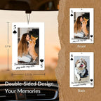 HINFKA Custom Air Fresheners with Picture, Personalized Double Sided Photo Air Freshener, Customized Gifts for Men Women Pet Lovers (Playing card–style design)