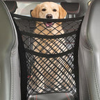 Car Dog Barrier for SUV, Pet Barrier Car Mesh Organizer for Dog & Child Drive Safety Barrier with Mesh Pockets, Storage Bag Travel Essentials Holder