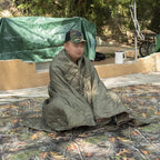 Military Poncho Liner 55”x 79” Camping Blanket Compact Waterproof for Travel Stadium Outdoor Camping