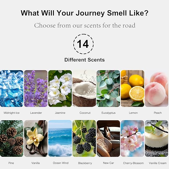 2-Pack Car Air Fresheners, Car Deodorizer, Midnight-Ice Air Freshener – Long Lasting Hanging Car Air Freshener for Men and Women, Car Scent Diffuser by VUTOLLOSA