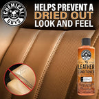 Chemical Guys Leather Cleaner and Conditioner Kit - Car Cleaner and Conditioner, Safely Cleans & Conditions Leather Car Interiors, Furniture, Shoes, Boots, Bags, Apparel & More, 2 Bottles (16 oz Each)