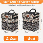 3 Gallons Cute Car Trash Can, Car Accessories for Interior Leak Proof Can Trash Bag Hanging Waterproof Automotive Vehicle Garbage Cans Leopard Print Pattern