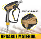 Tool Daily Foam Cannon with Pressure Washer Gun 5000 PSI, Power Washer Gun with 3/8'' Swivel Quick Connector, Adjustable Foam Blaster, M22 and 1/4 Inch Quick Connect, 1.5 Liter