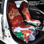 Waterproof Sweating Car Seat Cover for Post Gym Workout, Running, Swimming, Beach and Hiking, Universal Fit Non-Slip Bucket Seat Protector for Cars SUV Trucks, Machine Washable (1pcs-Xmas)