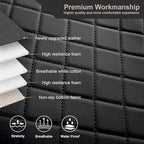 GIANT PANDA Full Set Car Seat Covers Custom Fit for Toyota Rav4 Hybrid SE/XSE 2019 2020 2021 2022 2023 2024 2025 Rav 4,Prime SE,Prime XSE 2021 2022 2023 2024,Stretch Faux Leather,Polyester Fiber,Black