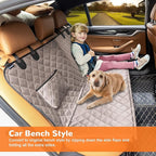 URPOWER Dog Car Seat Cover for Pets 100% Waterproof Seat Cover Hammock 600D Heavy Duty Scratch Proof Nonslip Durable Soft Back Seat Covers for Full Size Trucks