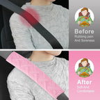 JUSTTOP 2-Pack Universal Car Shoulder Strap Pads Cover for A More Comfortable Driving, Shoulder Strap Covers Harness Pad for Car Interior Accessories(Cherry Blossom Pink)