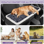 Car Back Seat Mat for Dog 53"x24" Dog Bed for Car Scratch Proof Non Slip Thick Odorless Non Fading Pet Travel Cushion Bed Overlay for Hard Bottom Extender & Cat Rabbit Pet Car Seat Cover Protector