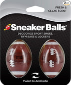 Sneaker Balls Odor-Fighting Shoe Fresheners, Eliminates Unpleasant Smells, Perfect For Sneakers, Gym Bags, Gear Bags, Drawers, Lockers, And More!, Football, 2 Pack