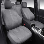 CAR PASS Waterproof Car seat Covers Full Sets Neoprene Wetsuit, All-Weather Non-Slip Durable, Universal Fit for SUV Sedans Trucks Vans Automotive, Armrest Airbag Compatible, 3D Emboss All Gray