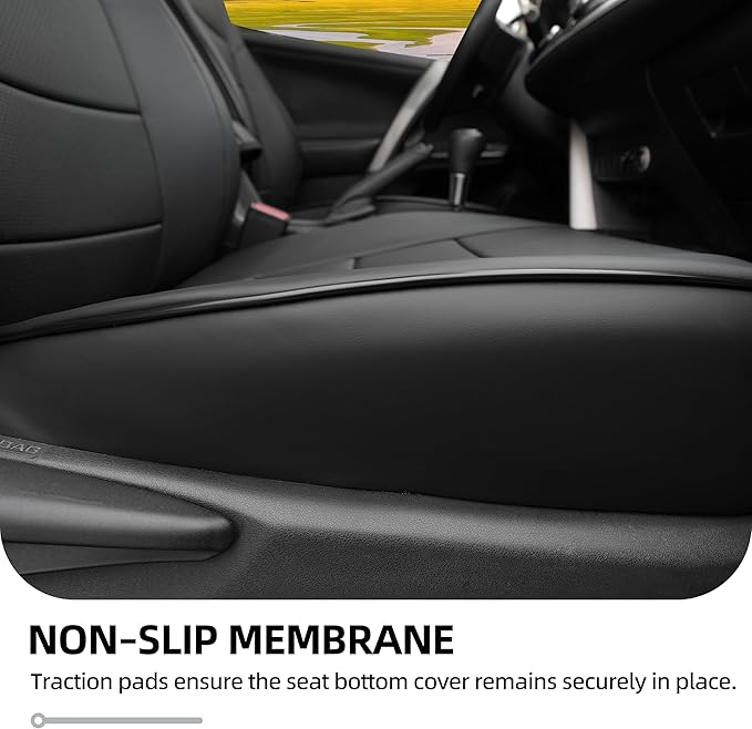 Lolcar Rav4 Car Seat Covers for Toyota Rav4 XLE,Platinum,Limited 2013-2018 & SE 2016-2018,Custom Leather Truck Seat Cover Full Set for SUV,Waterproof Car Seat Protector,Faux Leather(Black)