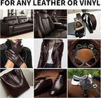 8.5oz Leather Recoloring Balm with 100ml Mink Oil,Dark Brown Leather Repair kit for Furniture and Car Interior,Leather Couch Scratch Repair,Leather Dye Paint,Mink Oil for Leather