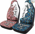 GENANY Hunting Couple Car Seat Covers Set of 2, Deer Breathable Front Seat Covers for Truck Sedan SUV, Couple Themed Car Accessories, Hunting Gift for Women Men