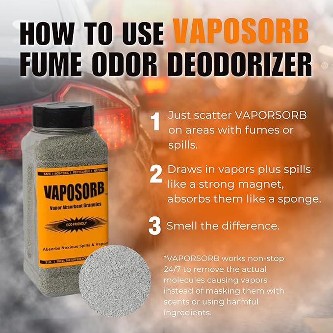 Natural Fume Remover: 2 lb. Granules Rid Chemical, Solvent & Gasoline Vapors