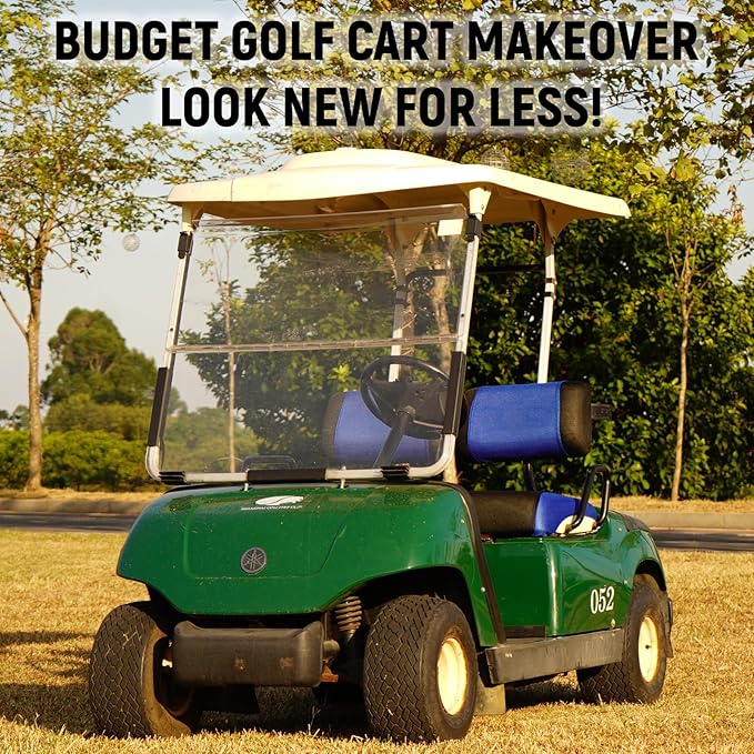 Golf Cart Front Seat Covers for Yamaha G2 G8 G9 G11 G14 G16 G19 G20 G21 G22, Durable Polyester Fabric Yamaha Golf Cart Seat Covers, Breathable Washable