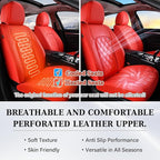 Coverado Leather Seat Covers, Car Seat Cover Front Seats, Waterproof Seat Covers, Luxury Faux Leather Car Seat Protectors, Red Car Seat Cover, Automotive Seat Covers Universal Fit for Most Cars