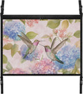 NDISTIN Hummingbird Car Ceiling Cargo Net Large Capacity Car Interior Roof Storage Net Hydrangea SUV Sundries Storage Pouch Loadbearing Mesh Net Holder with Adjustable Buckle Auto Accessories