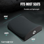 Samsonite Memory Foam Lumbar Support Pillow for Office Chair, Gaming Chair & Car Seat Automotive Use, Ergonomic Back Cushion, Home Office Essentials for Sitting Comfort and Posture Relief Back Support